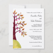 Herbstliche Hochzeit Herbst Liebe Herzstück Einladung (Rückseite)