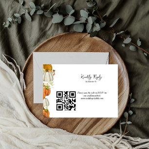 Herbstliche Hochzeit im Herbst Kindly UAWG RSVP Karte