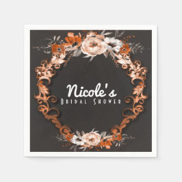 Herbstliche Hochzeit im Herbst Orange Blume Elegan Serviette