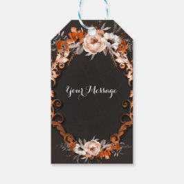 Herbstliche Hochzeit im Herbst Orange Blume Gefall Geschenkanhänger