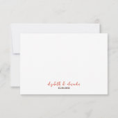 Herbstliche Hochzeit in Weiß RSVP Karte (Rückseite)