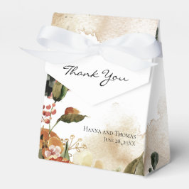 Herbstliche Hochzeit mit floralen Farben Rustikale Geschenkschachtel