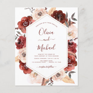Herbstliche Hochzeit mit verbrannter Orange-Blumen Flyer