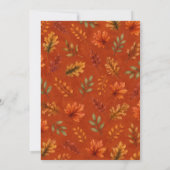 Herbstliche Hochzeit Terrakotta Einladung (Rückseite)