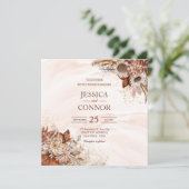 Herbstliche Hochzeit von Wasserfarben Einladung (Stehend Vorderseite)