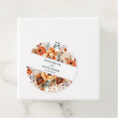 Herbstliche Hochzeit warme botanische Namen und Da Geschenkanhänger (Beispiel)