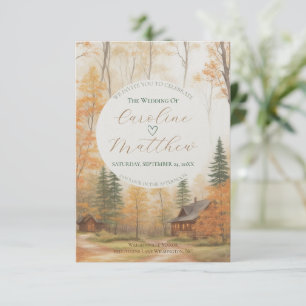 Herbstliche Hochzeits-Einladung im Landhausstil Save The Date