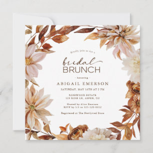 Herbstliche Hochzeitsbrunch-Einladung Einladung