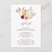 Herbstliche Hochzeitsdetails in der Liebe Begleitkarte (Vorderseite)