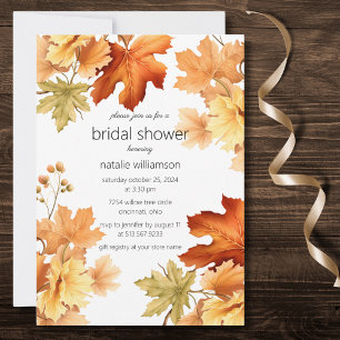 Herbstliche Hochzeitsdusche  Einladung
