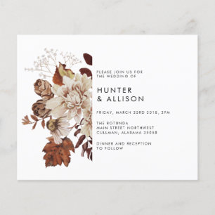 Herbstliche Hochzeitseinladung Broschüre