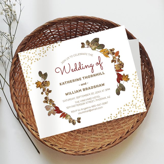 Herbstliche Hochzeitseinladungen (Von Creator hochgeladen)