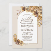 Herbstliche Hochzeitsempfehlung Einladung (Vorderseite)