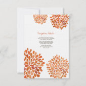 Herbstliche Hochzeitskarte Blume blüht Einladung (Rückseite)