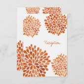 Herbstliche Hochzeitskarte Blume blüht Einladung (Vorne/Hinten)