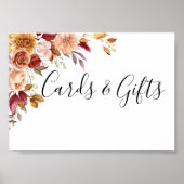 Herbstliche Hochzeitskarten und Geschenke für Wass Poster (Vorne)