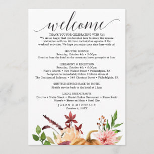 Herbstliche Hochzeitsplanung - Hochzeitsbegrüßung Programm