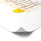 Herbstliche Hochzeitstabelle 15 Tabellen Poster (Ecke)