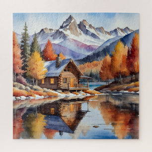Herbstliche Hütte Puzzle