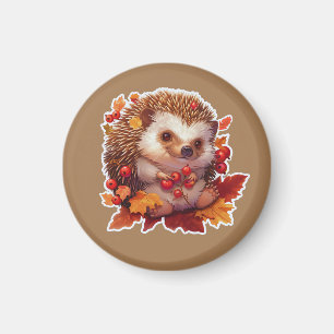 Herbstliche Igel Abenteuer 2 Magnet