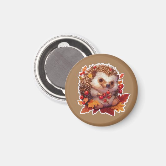 Herbstliche Igel Abenteuer 2 Magnet (Vorderseite/Rückseite)