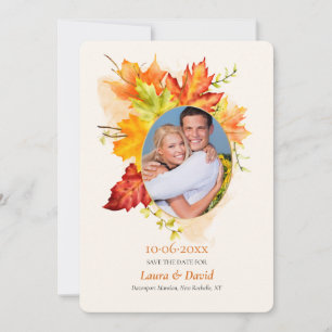 Herbstliche Inspirations-Fotoankündigung Save The Date