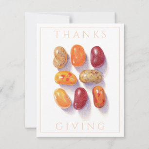 HERBSTLICHE JELLY BEANS Thanksgiving 4,25x5,5 Flac Einladung