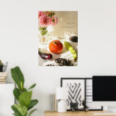 Herbstliche Küche Stillleben Poster (Heimbüro)