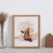 Herbstliche Kürbis-Botanik Poster