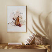 Herbstliche Kürbis-Botanik Poster