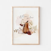 Herbstliche Kürbis-Botanik Poster