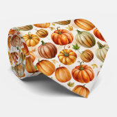 Herbstliche Kürbis-Halsbinden Krawatte (Gerollt)