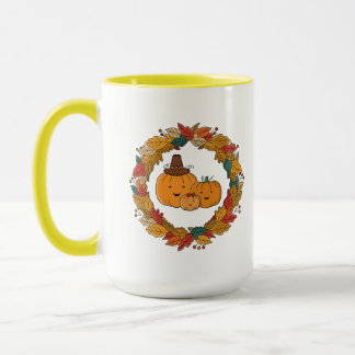 Herbstliche Kürbisfamilienkrone Tasse