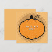 Herbstliche Kürbiszeichnung mit individuellem Text Einladung (Vorne/Hinten)