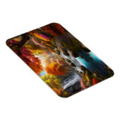 Herbstliche Landschaft Wasserfall im Park Magnet (Rechte Seite)