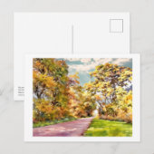 Herbstliche Landstraße bei Pottstown. Karte (Vorne/Hinten)