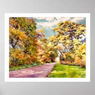 Herbstliche Landstraße bei Pottstown.  Poster