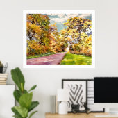 Herbstliche Landstraße bei Pottstown.  Poster (Heimbüro)