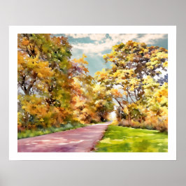 Herbstliche Landstraße bei Pottstown. Poster