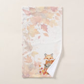Herbstliche Laune – Erntedankfuchs mit Herbstlaub Badhandtuch Set (Handtuch)