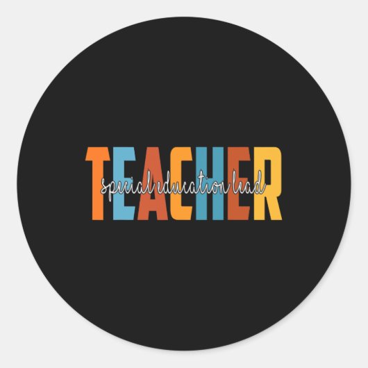 Herbstliche Liebe der Bildung Lead Teacher Herbst Runder Aufkleber (Vorderseite)