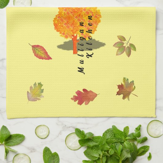 Herbstliche Liebe Geschirrtuch (Gefaltet)