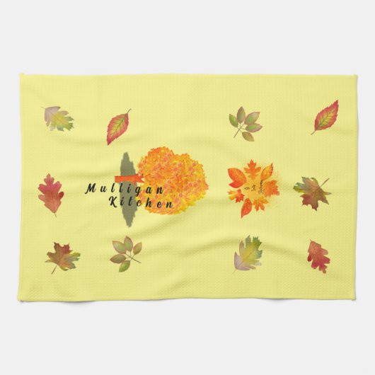 Herbstliche Liebe Geschirrtuch (Horizontal)