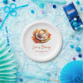 Herbstliche Liebe ist das Break Coffee Brautparty Pappteller (Party)