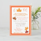 Herbstliche Liebe Leaf - Einladung zur Hochzeit (Stehend Vorderseite)