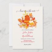 Herbstliche Liebe Lemon Fall Tea Party Hochzeit Einladung (Vorderseite)