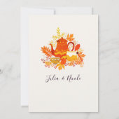 Herbstliche Liebe Lemon Fall Tea Party Hochzeit Einladung (Rückseite)