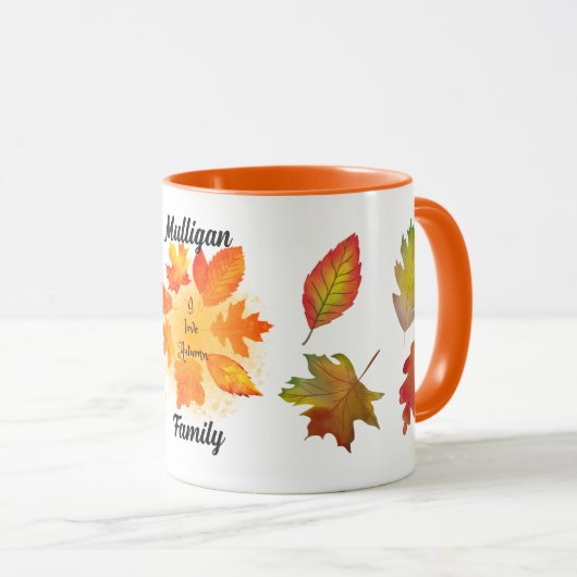 Herbstliche Liebe Tasse (VorderseiteRechts)
