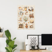 Herbstliche Lieblingsstücke Essentials Ästhetik Poster (Heimbüro)