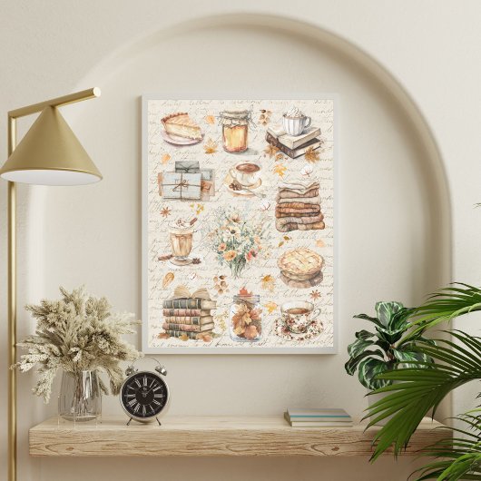 Herbstliche Lieblingsstücke Essentials Ästhetik Poster